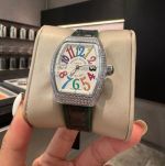 Franck Muller Cintree Curvex V32 Imported Quartz Movement 32*42mm Green Band Watch